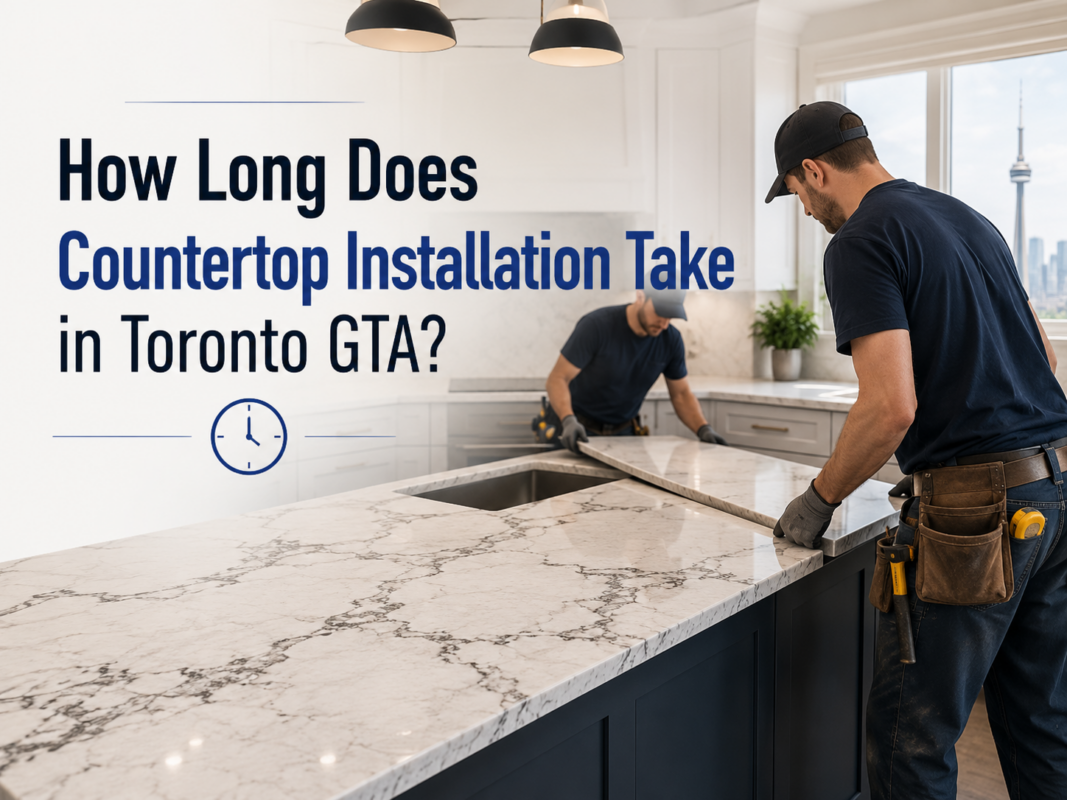 Countertop installation process in Toronto GTA kitchen renovation