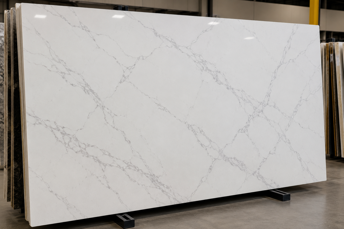 Bulk quartz slab for kitchen countertops in Brampton