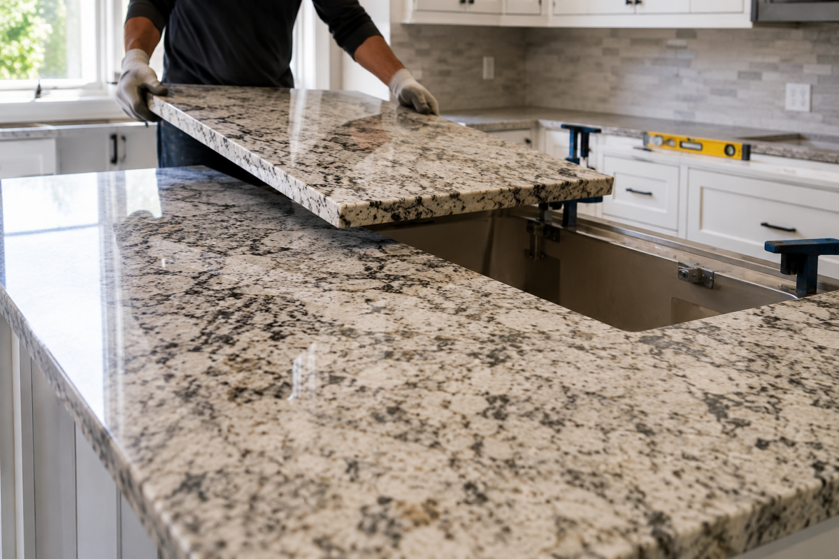 Granite Countertops Installation Guide for GTA Homes | Cost & Process Granite countertop installation in a modern GTA kitchen